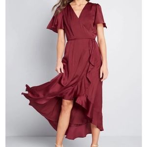 Red Modcloth Wrap Dress XL